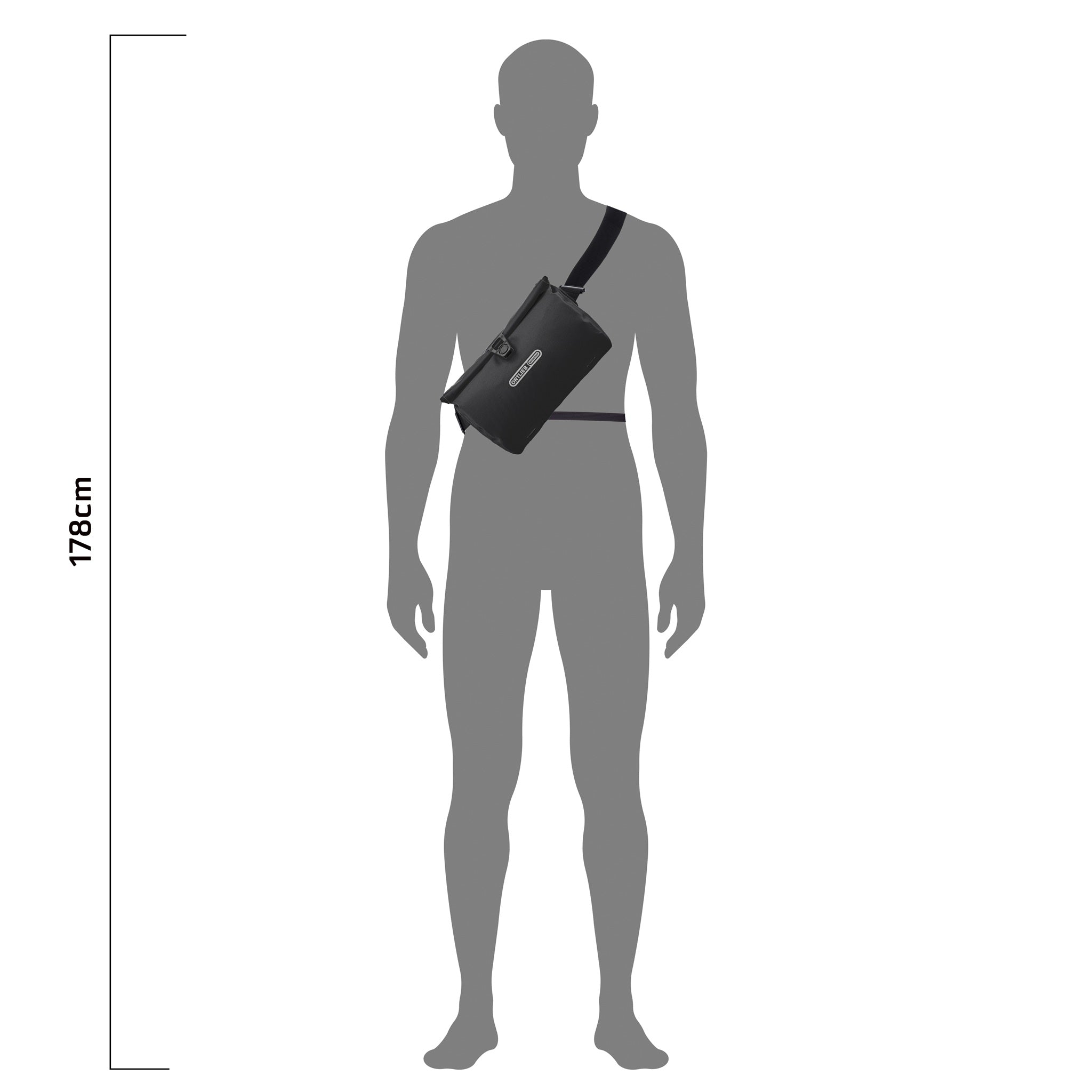 ORTLIEB Velo-Sling Flex color black 2.5 Liter montada en el manillar de bicicleta con sistema Bar-Lock